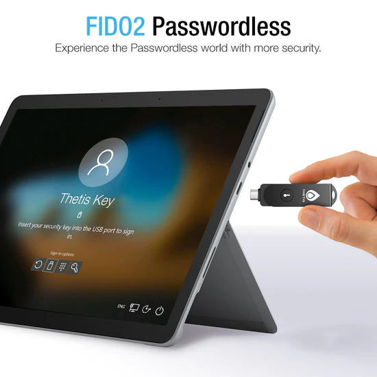 Thetis PRO Dispositivo de Seguridad con FIDO2 Passkey y Autenticación 2FA , USB-A, USB-C & NFC